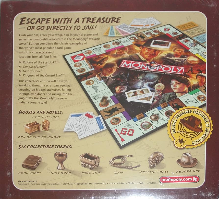 Amazon.co.jp: Monopoly Indiana Jones Edition : おもちゃ