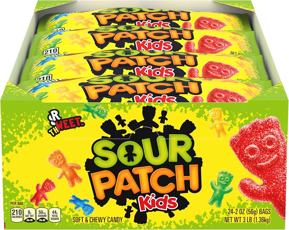 Amazon | Sour Patch Kids Candy (Original, 2 Ounce Bag, Pack of 24