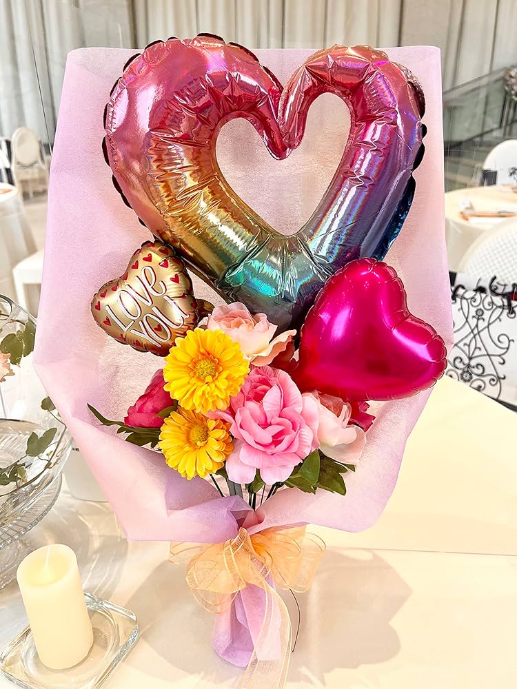Amazon｜バルーン 誕生日 アート ブーケ フラワー 花束 バルーンブーケ