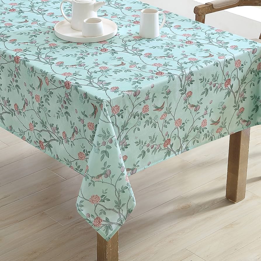 Amazon.com: Laura Ashley Decorative Tablecloth, Wrinkle and Stain