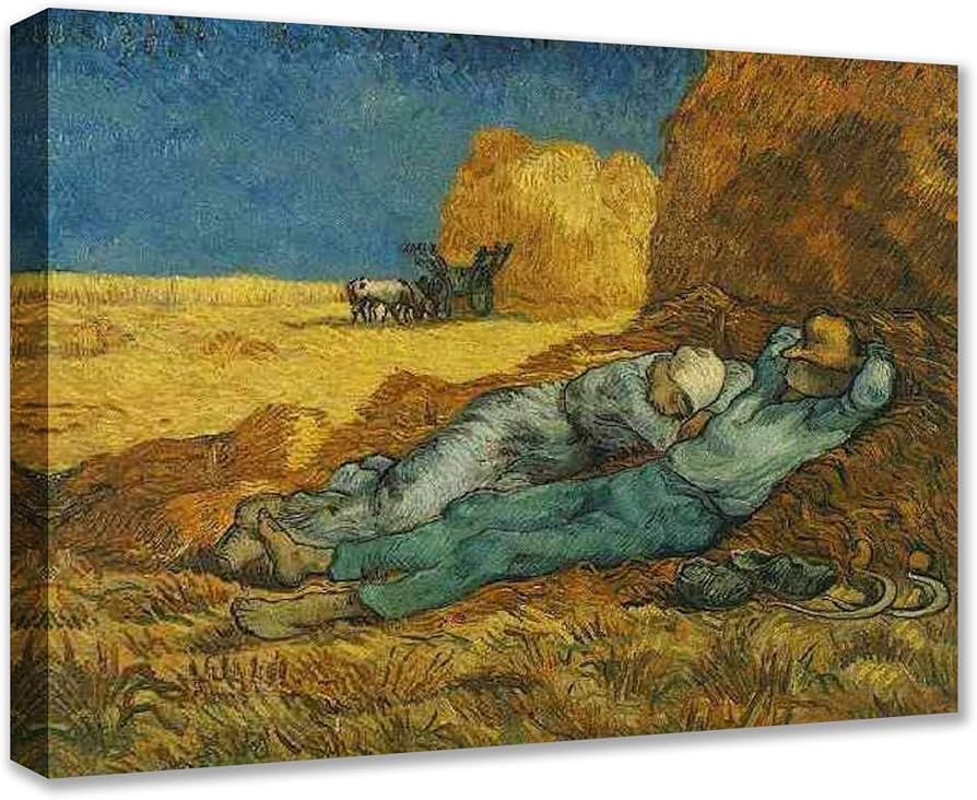 Amazon.co.jp: ゴッホ 【寝ている人】 複製名画 アートポスター 木枠