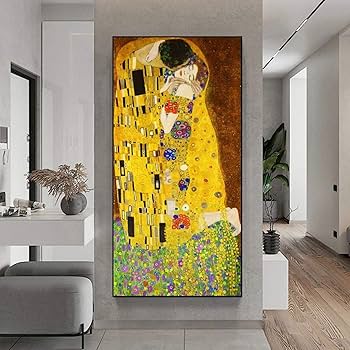 Amazon.co.jp: 有名な芸術 グスタフ・クリムト 接吻 クラシック絵画