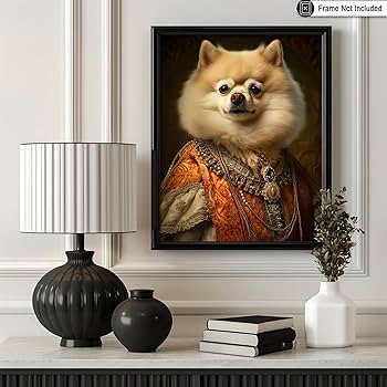 Amazon.co.jp: Poster Master 貴族ポメラニアンポスター 犬のプリント