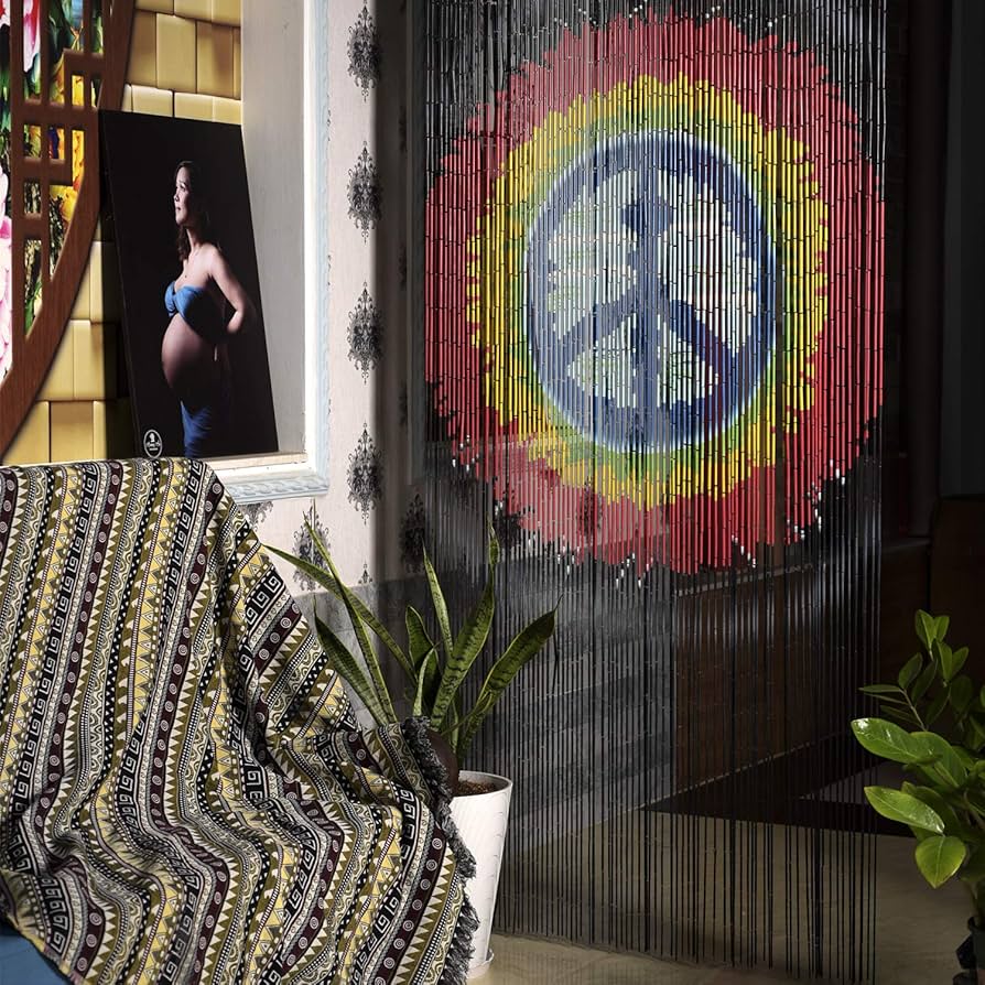 Amazon.com: TACHILC Peace Doorway Beads Curtains, Bamboo Beaded