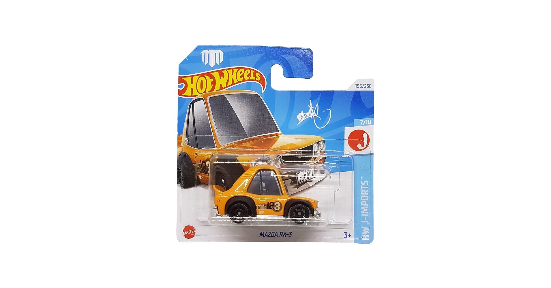 Amazon.com: Hot Wheels Mad Mike Mazda RX-3 Tooned Orange 7/10 HW J