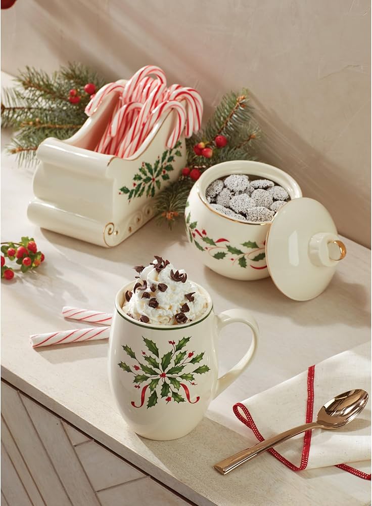 Amazon.com: Lenox 890765 Holiday Ornament Candy Jar, Christmas