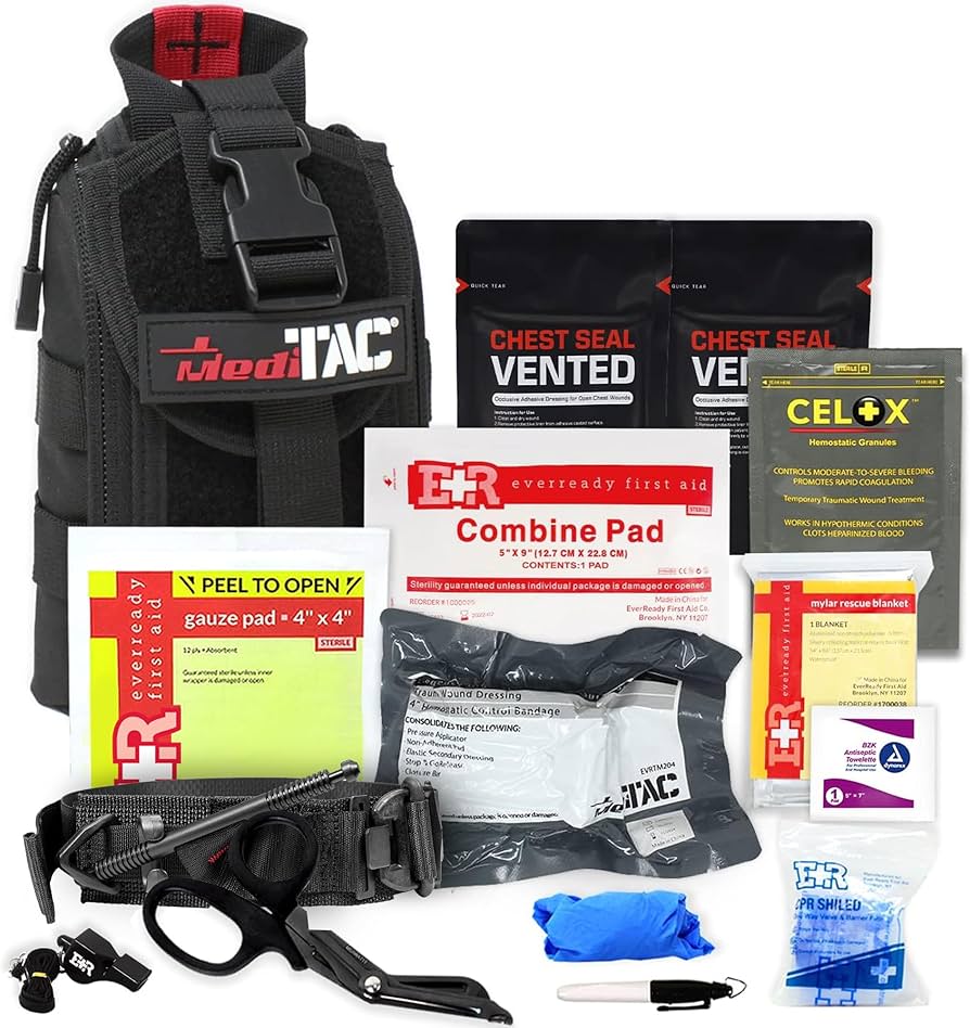 Amazon.com: Premium Tactical Trauma IFAK Kit with Celox Hemostatic