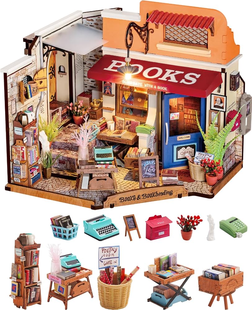 Amazon | Rolife ミニチュアハウス 町の書店 ミニチュアハウスキット