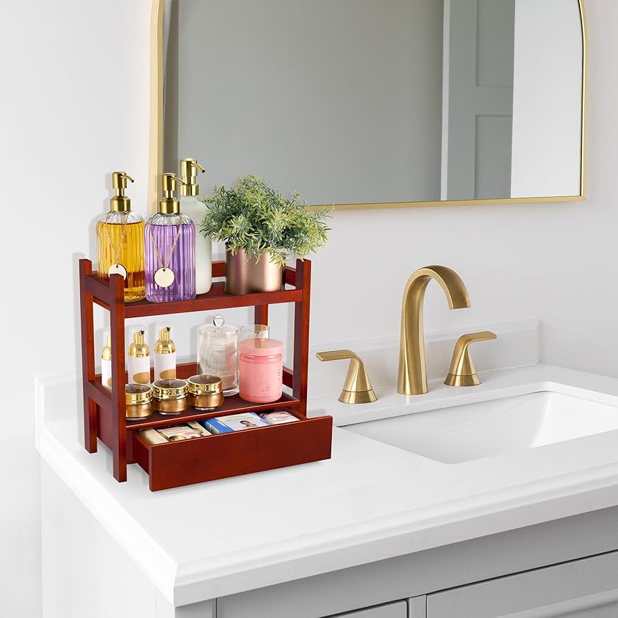 Amazon.com: Sorbus Bamboo Bathroom Counter Organizer – 2-Tier
