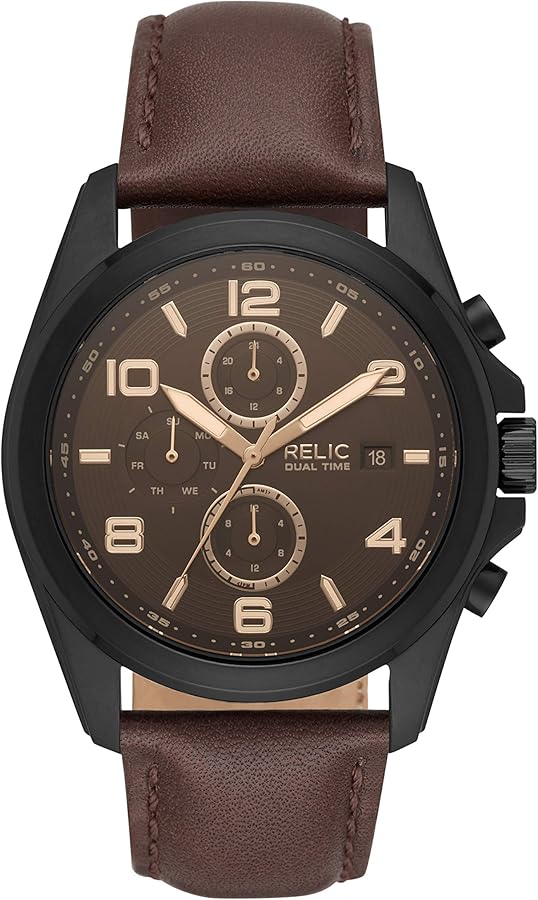 Relic by Fossil Men's Daley Multifunction Black Stainless Steel
