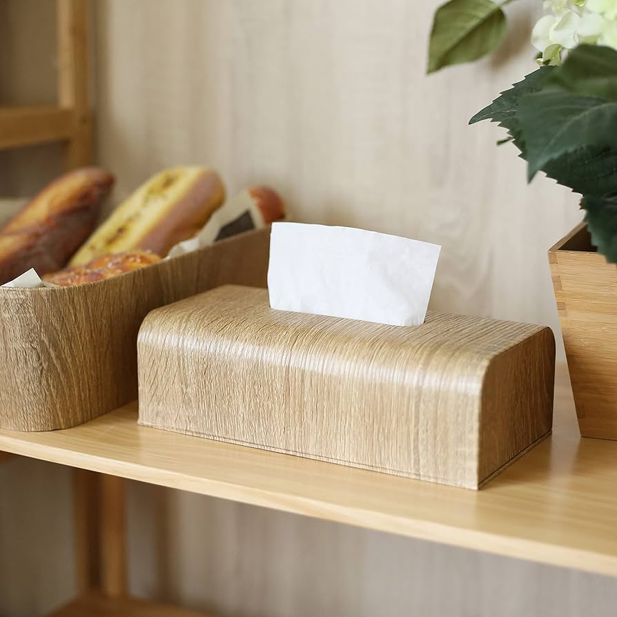 Amazon｜ティッシュケース 木目 おしゃれ 北欧 ティッシュカバー エコ