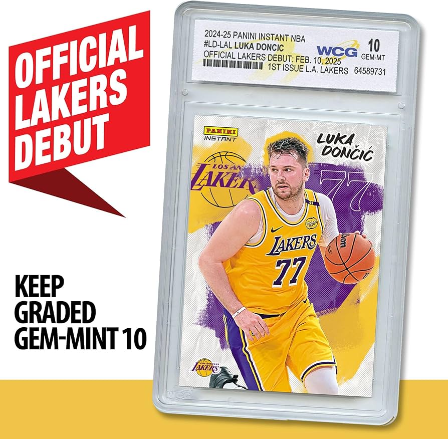 Amazon.com: 2025 Panini Luka DONCIC Official Lakers Debut 1st