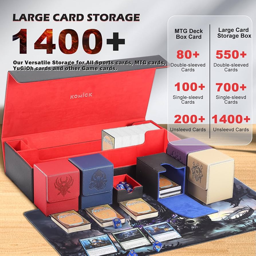 Amazon.com: Komick Ultimate 6-in-1 Card Deck Box Set with Playmat