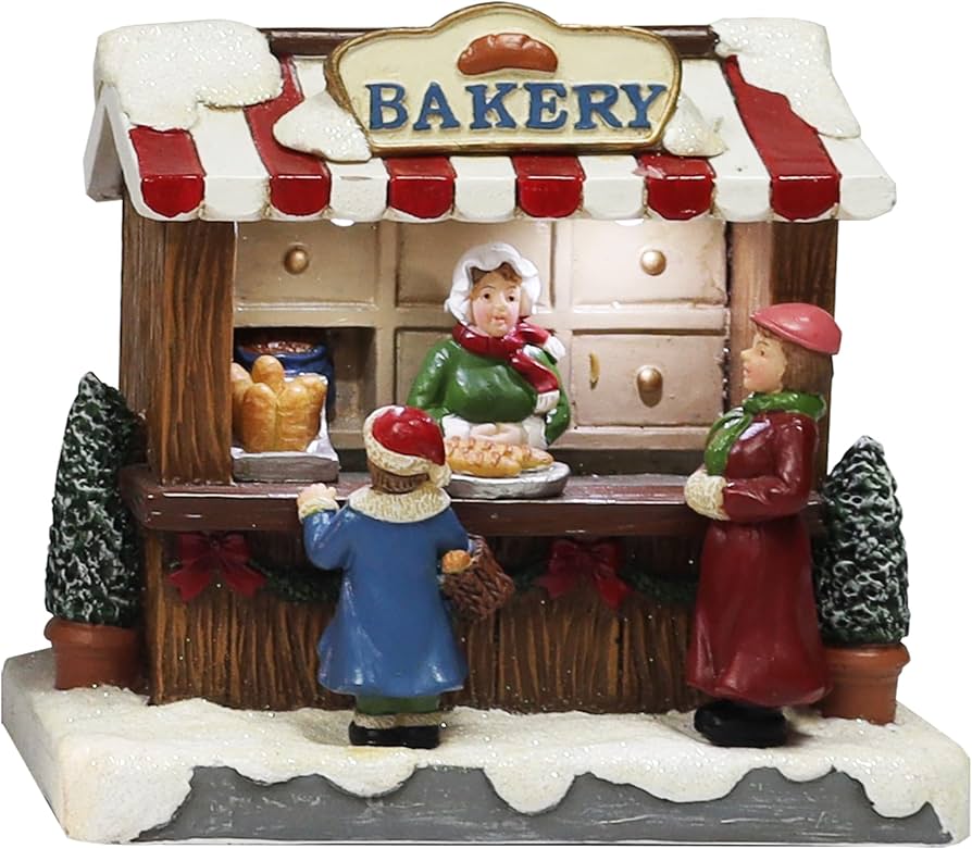 Amazon.com: MOMENTS IN TIME Bakery Stand Figurine 4.06” LED
