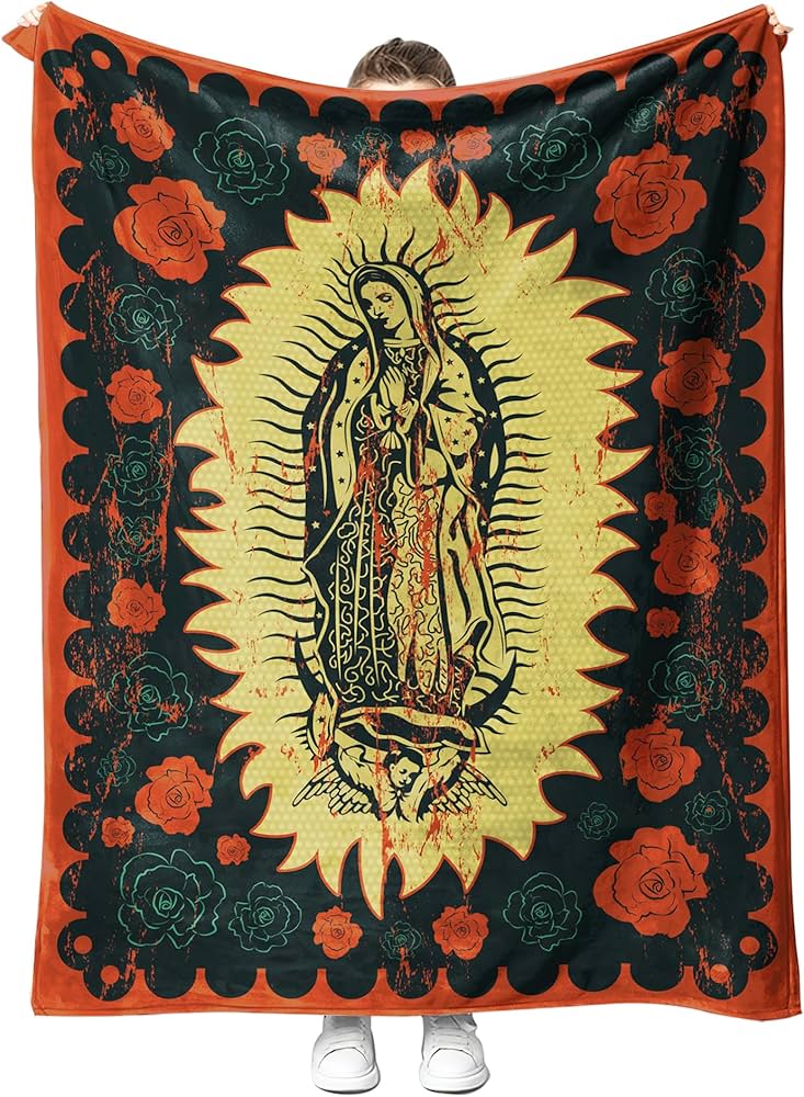 Amazon.com: QIULIBMH Virgin Mary Blanket Gifts Our Lady of