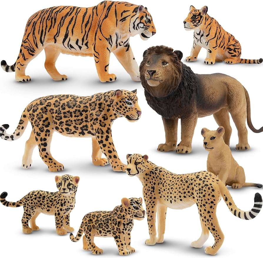 Amazon.co.jp: TOYMANY 8PCS野生動物フィギュア 動物フィギュアセット