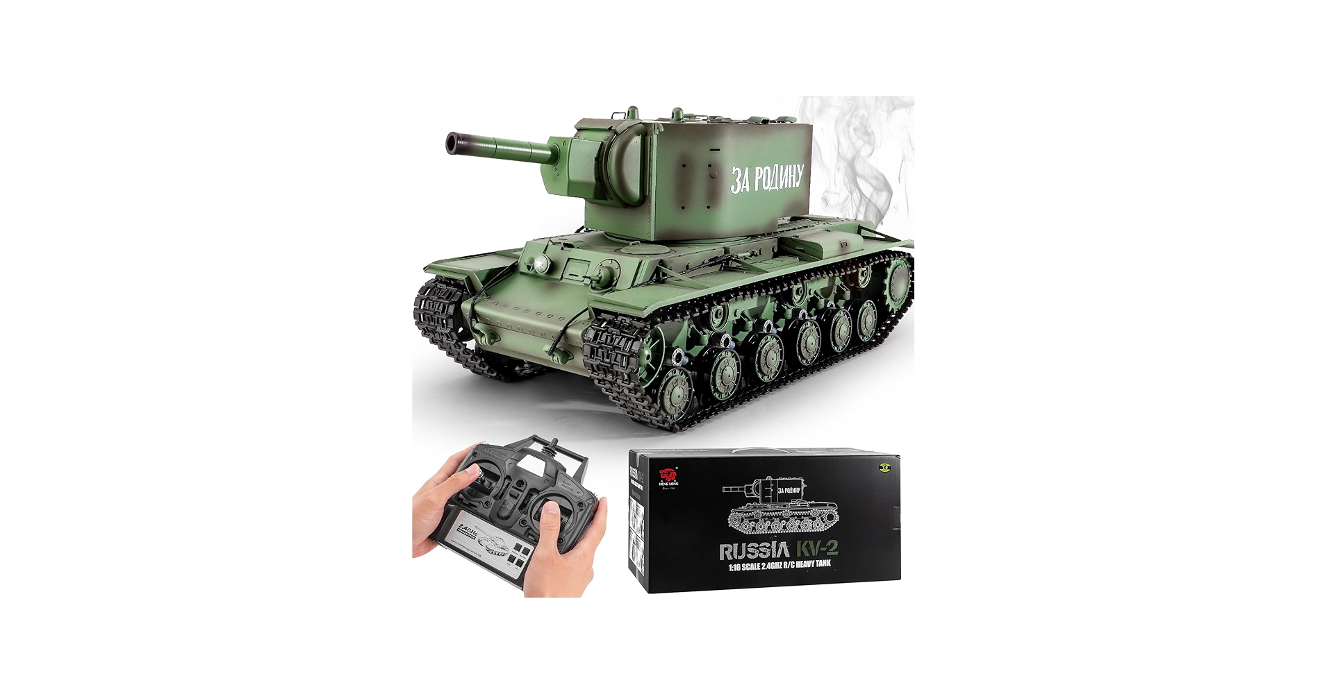 Amazon.com: BESTYMXY RC Tanks Heng Long Russia KV-2 Heavy Tank, 1