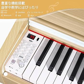 Amazon | ZHRUNS 電子ピアノ 88鍵盤 ハンマーアクション 電子 ピアノ