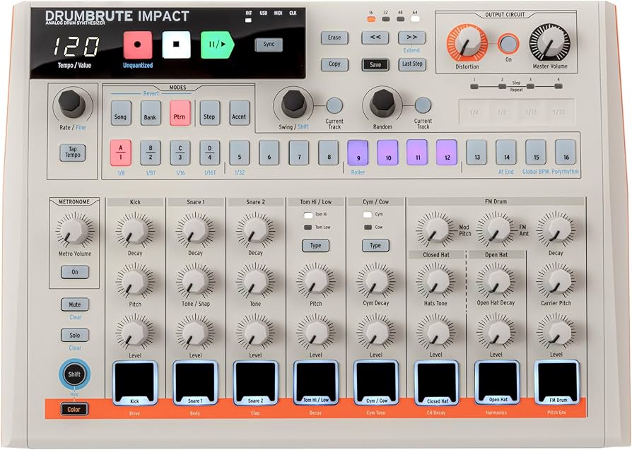 Amazon.com: Arturia DrumBrute Impact 1984 Analog Drum Machine
