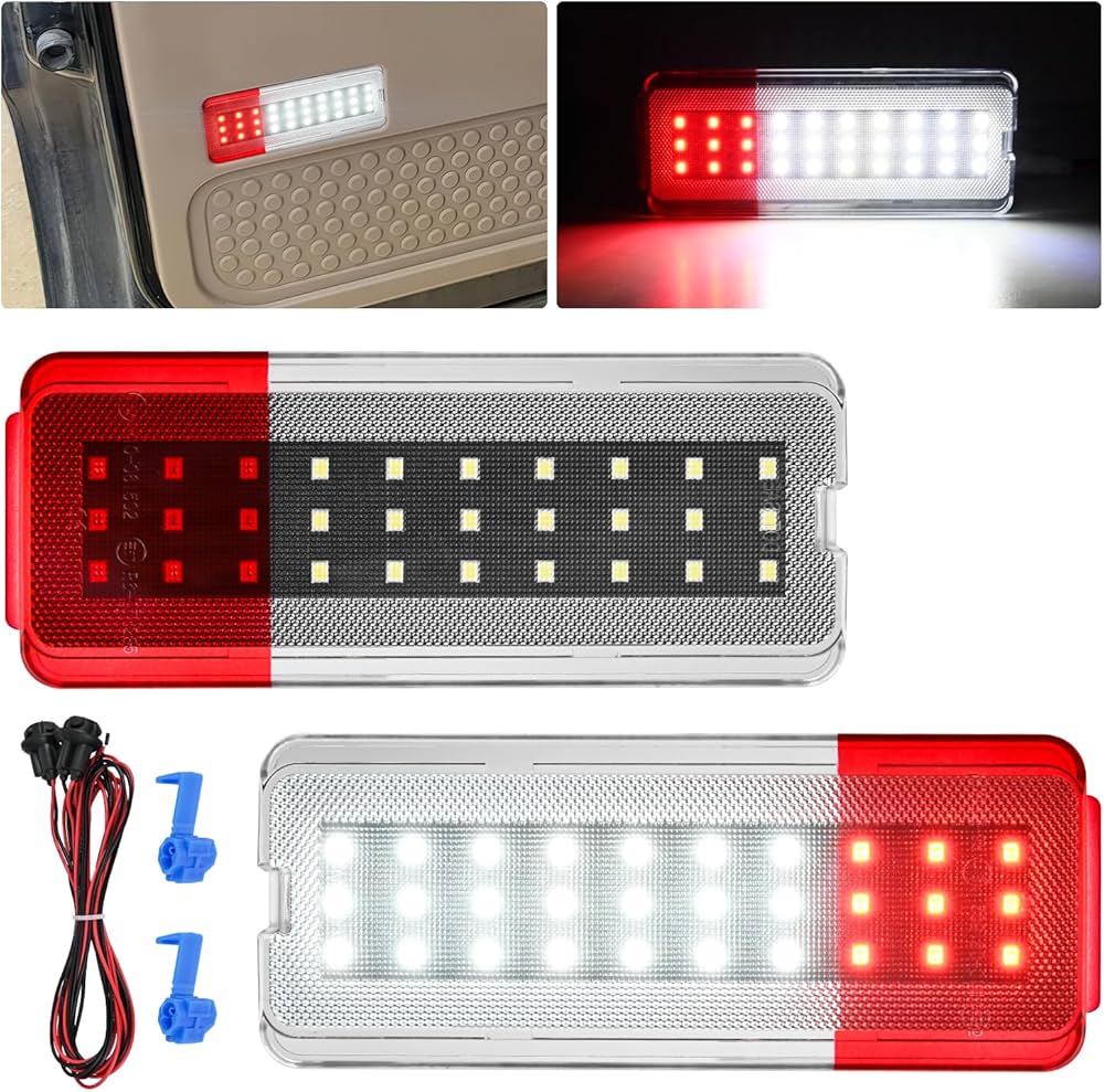 Nilight 2PCS LED Interior Door Panel Light Courtesy Warning Lights