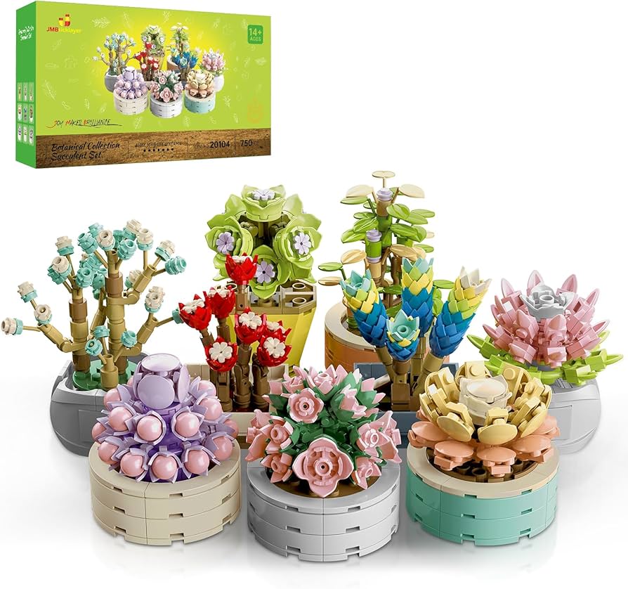 Amazon.co.jp: JMBricklayer 花多肉植物ビルディングブロックセット