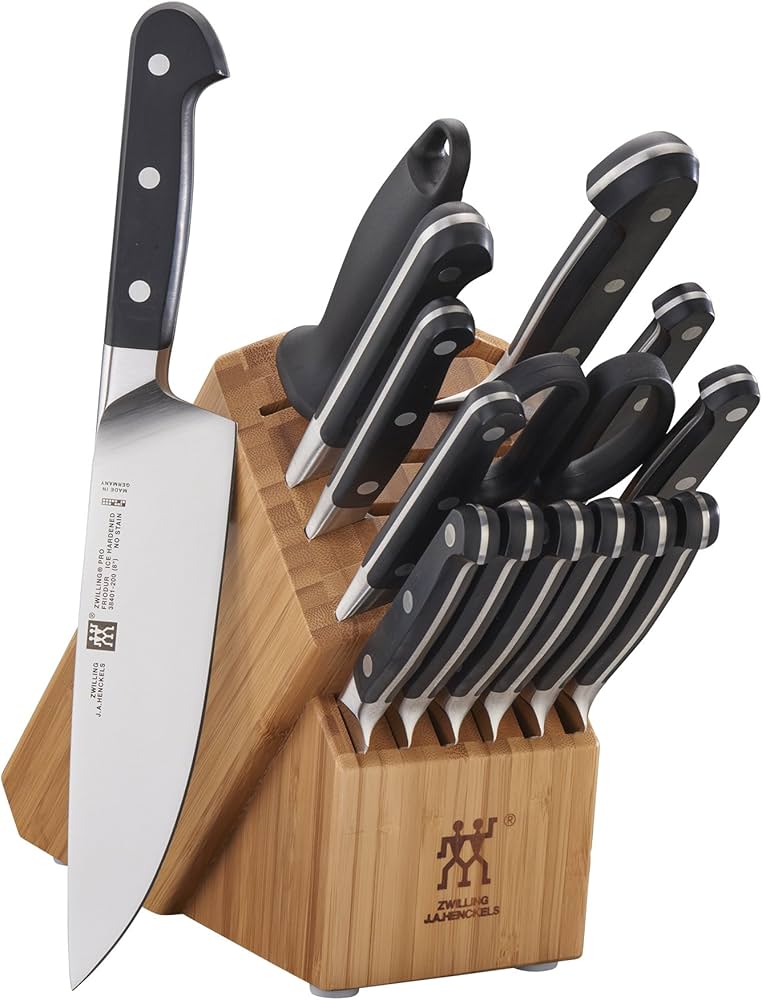 Amazon | ZWILLING Pro ナイフブロック16点セット 竹製 | HENCKELS