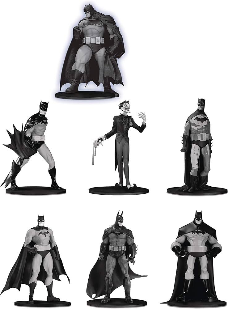 Amazon.co.jp: バットマン ブラック&ホワイト ミニフィギュア 7体