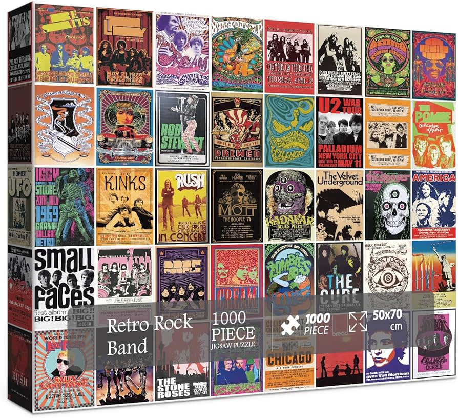 Amazon | ヴィンテージロックパズル 1000ピース 大人用 ロックンロール