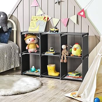 Amazon｜SONGMICS オープンシェルフ 本棚 6段 大容量 整理棚 組み立て