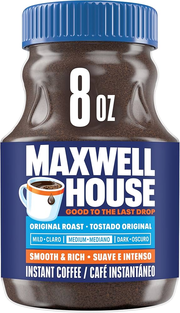 Amazon.com : Maxwell House Original Roast Instant Coffee, 8 oz Jar