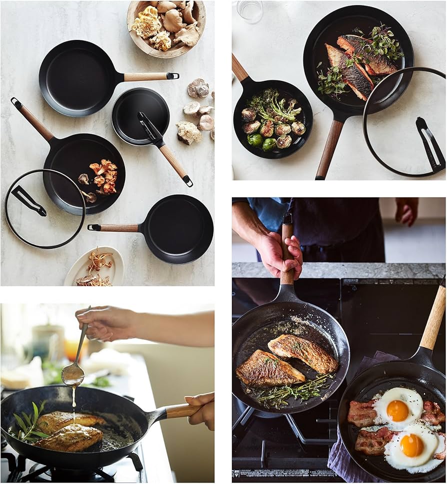 Amazon.com: Vermicular Frying Pan with Glass Lid | 26cm (10.2