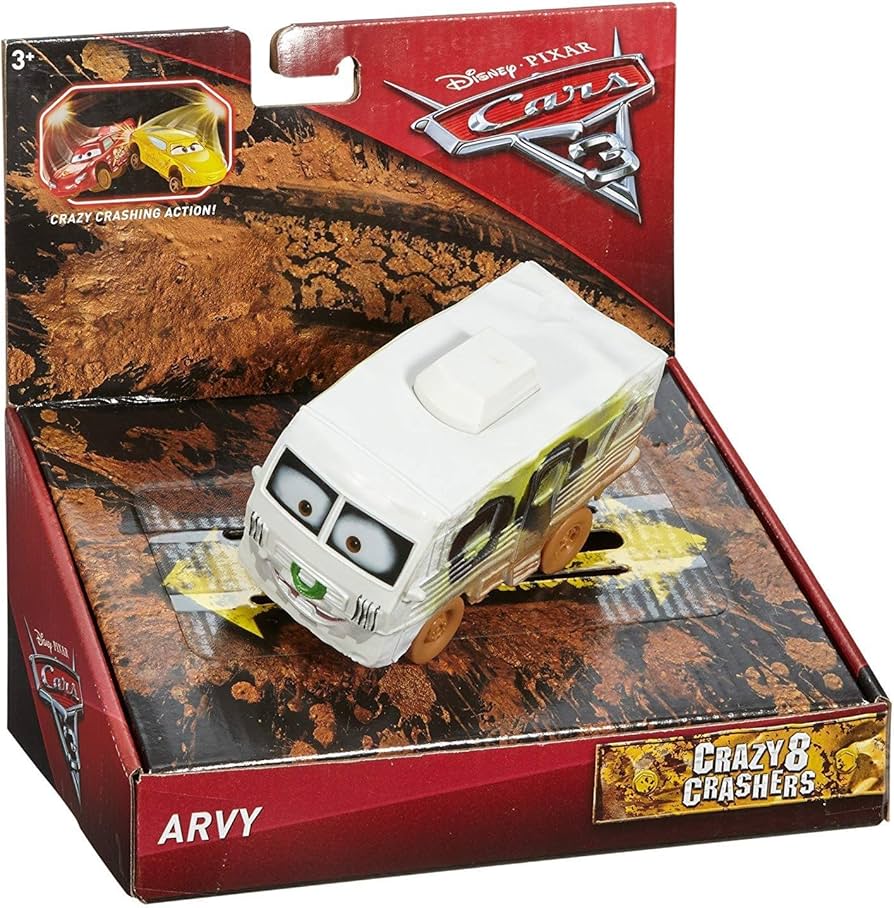 Amazon.com: Disney Pixar Cars 3 Crazy 8 Crashers Arvy Vehicle, 1