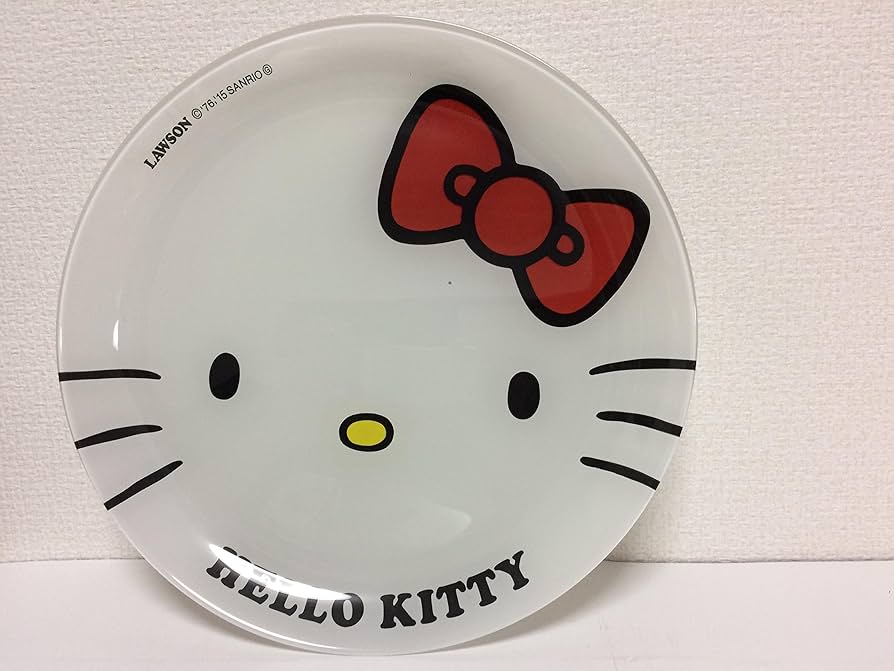 Amazon.co.jp: ハローキティ ガラス パーティプレート （ローソン