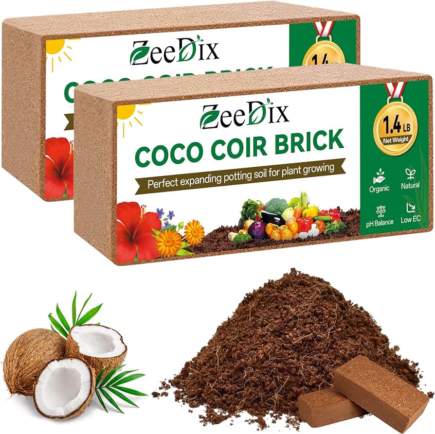 Amazon.com : ZeeDix 2 Pcs Coco Coir Brick for Plants- 100% Organic