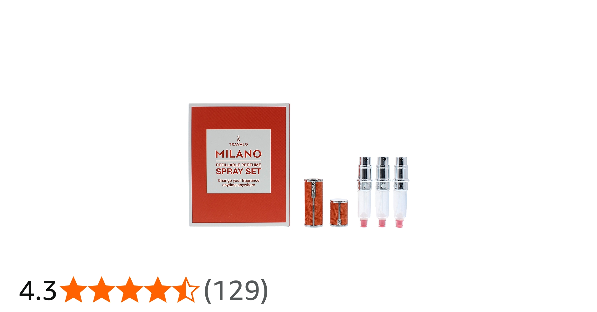 Travalo Orange Travel Refill Milano Refillable Perfume Spray Set