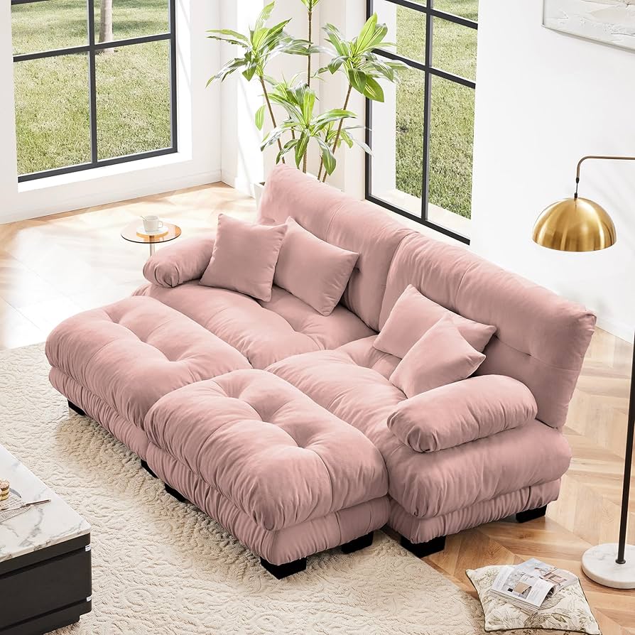 Amazon.com: Cloud Couch Sleeper Sofa for Living Room, Chenille 2