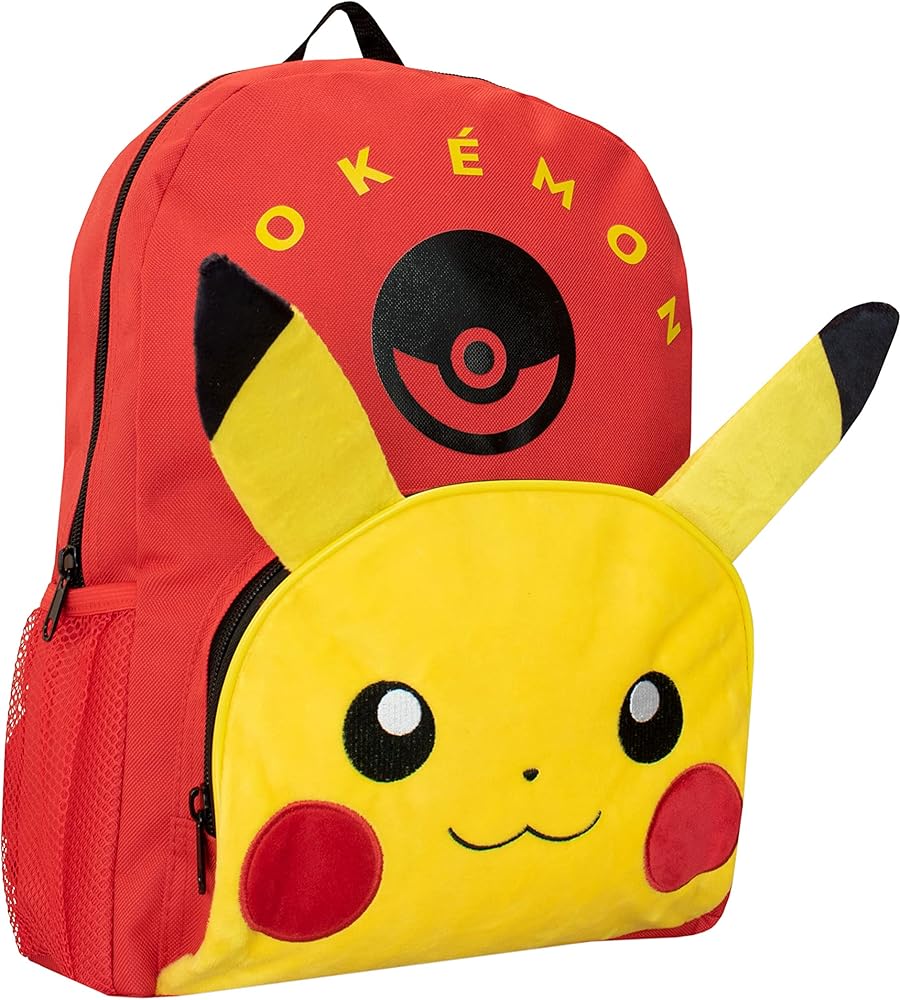 Amazon.co.jp: ポケモン キッズ バックパック 赤 ピカチュウ, レッド