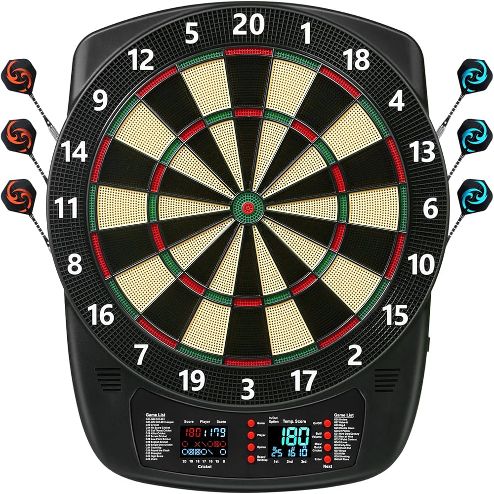 Amazon.co.jp: Electronic Dart Board, Soft Tip Dartboard Set 40