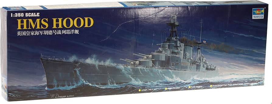 Amazon.com: Trumpeter 1/350 Scale HMS Hood British Battleship