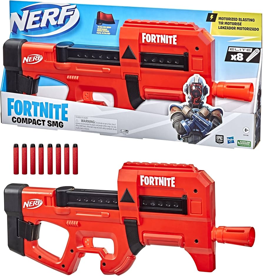 Amazon | ナーフ フォートナイト コンパクト SMG 電動ダーツブラスター