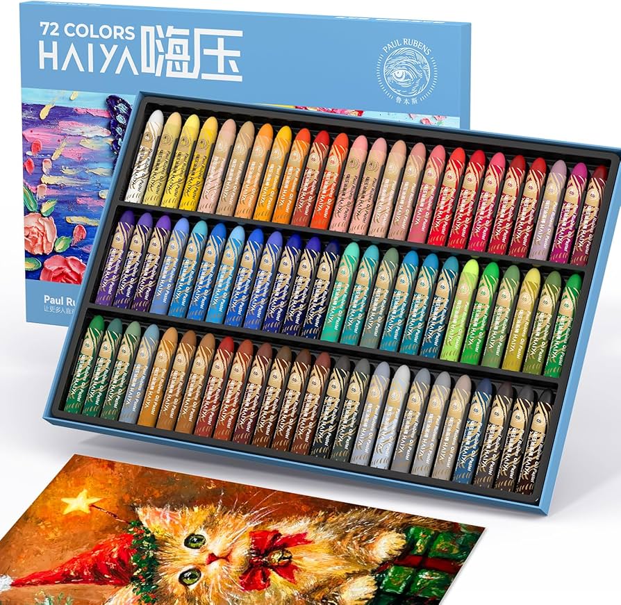 Amazon.com: Paul Rubens Oil Pastels Set - 72 Vibrant Colors, Ultra
