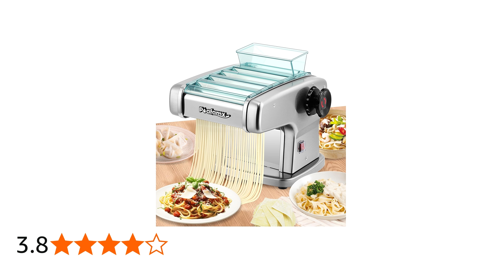 Amazon | Poafamx 電動パスタマシン 製麺機 自動パスタメーカー 2.5mm