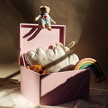 Amazon｜クリエイティブデコXXL大きなピンクの木製収納ボックス