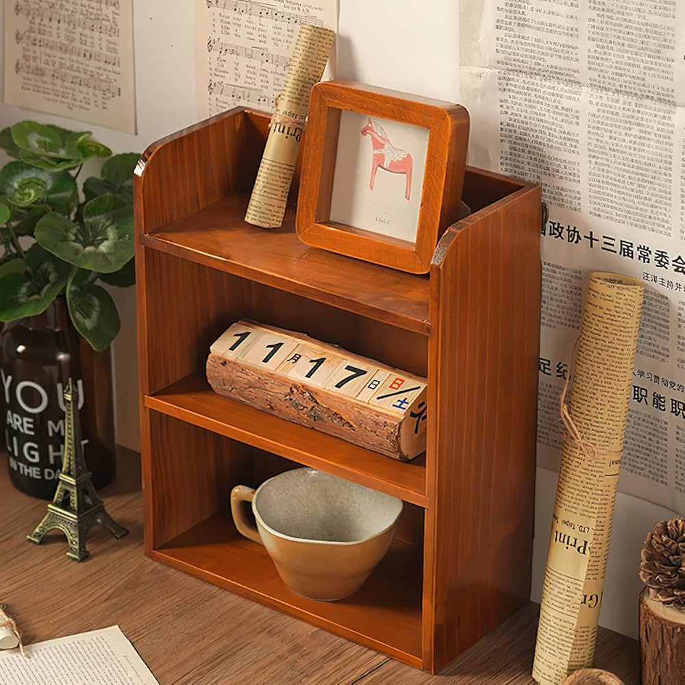 Jotsport Wall Floating Shelves 3 Tier Wood Vintage Display Shelf