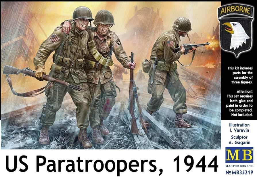 Amazon | マスターボックス 1/35 アメリカ 空挺部隊兵士1944年 3体