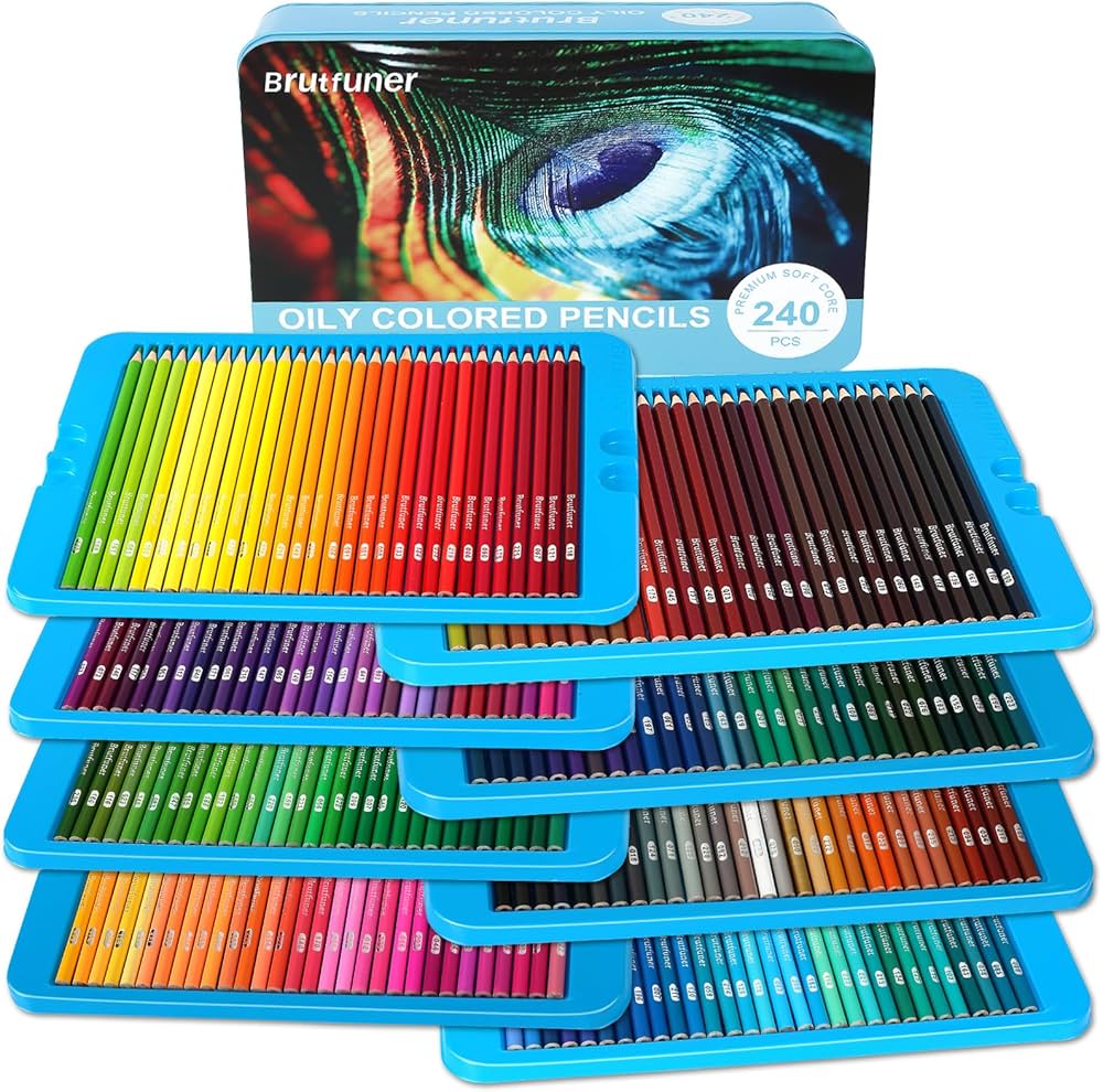 Amazon | 色鉛筆 240色セット 油性色鉛筆 学生さんと初心者専用