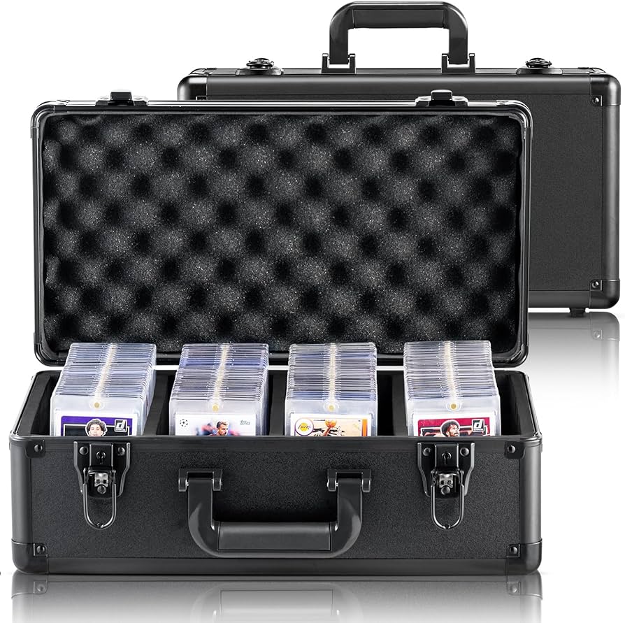 Amazon.com: VEVOR 96 PSA Graded Card Storage Box 4 Slots, with Key