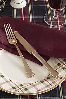 Amazon.com | Lenox Portola, 3.40 LB, 20-Piece Flatware Set, Gold