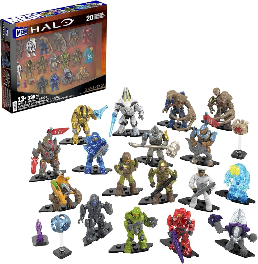 Amazon.com: MEGA Halo Action Figures Building Toys Set, Character