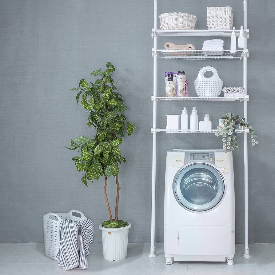 Amazon｜三栄コーポレーション ランドリーラック 幅80～125.4x奥行44x